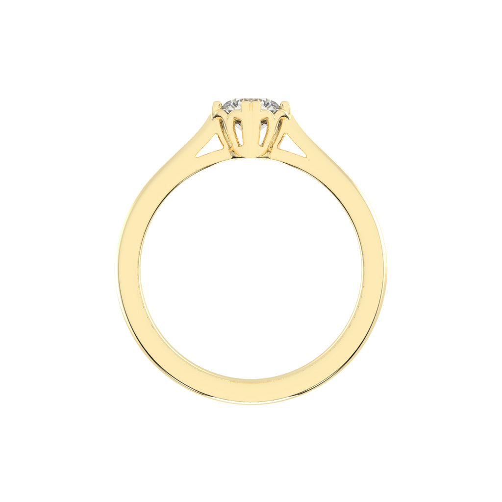 Lumisol Double Prong Round Cut Solitaire Lab Diamond Ring