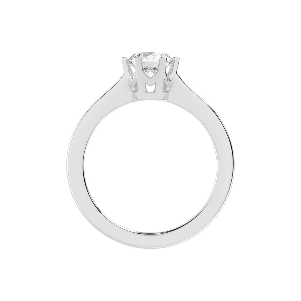 Solyris decorative style round cut solitaire lab diamond ring
