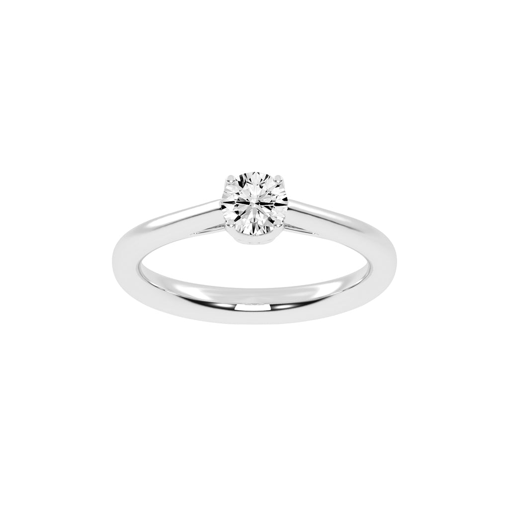 Solteira round prong solitaire lab diamond ring