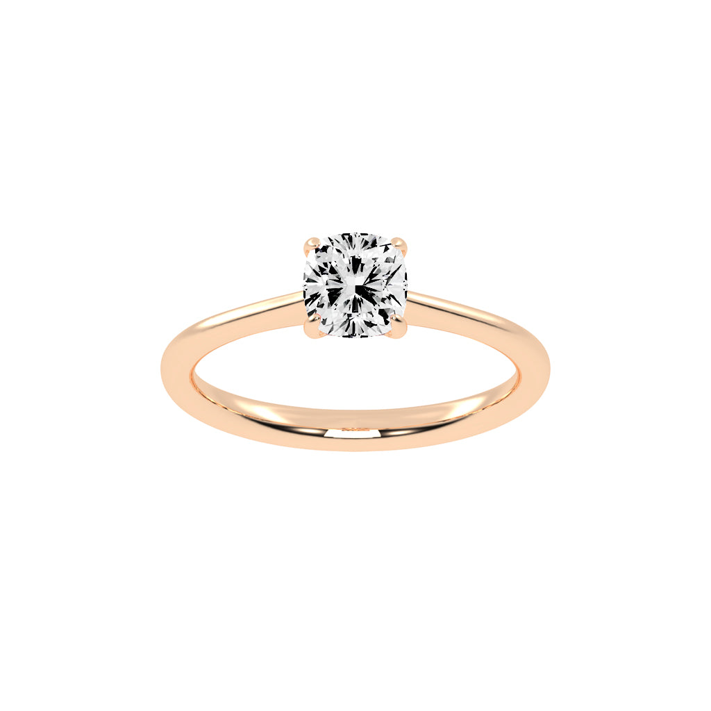 Solivante 1ct Cushion cut solitaire lab diamond ring