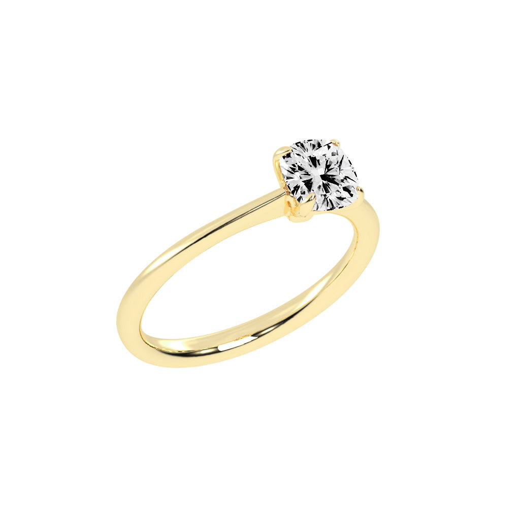 Solivante 1ct Cushion cut solitaire lab diamond ring