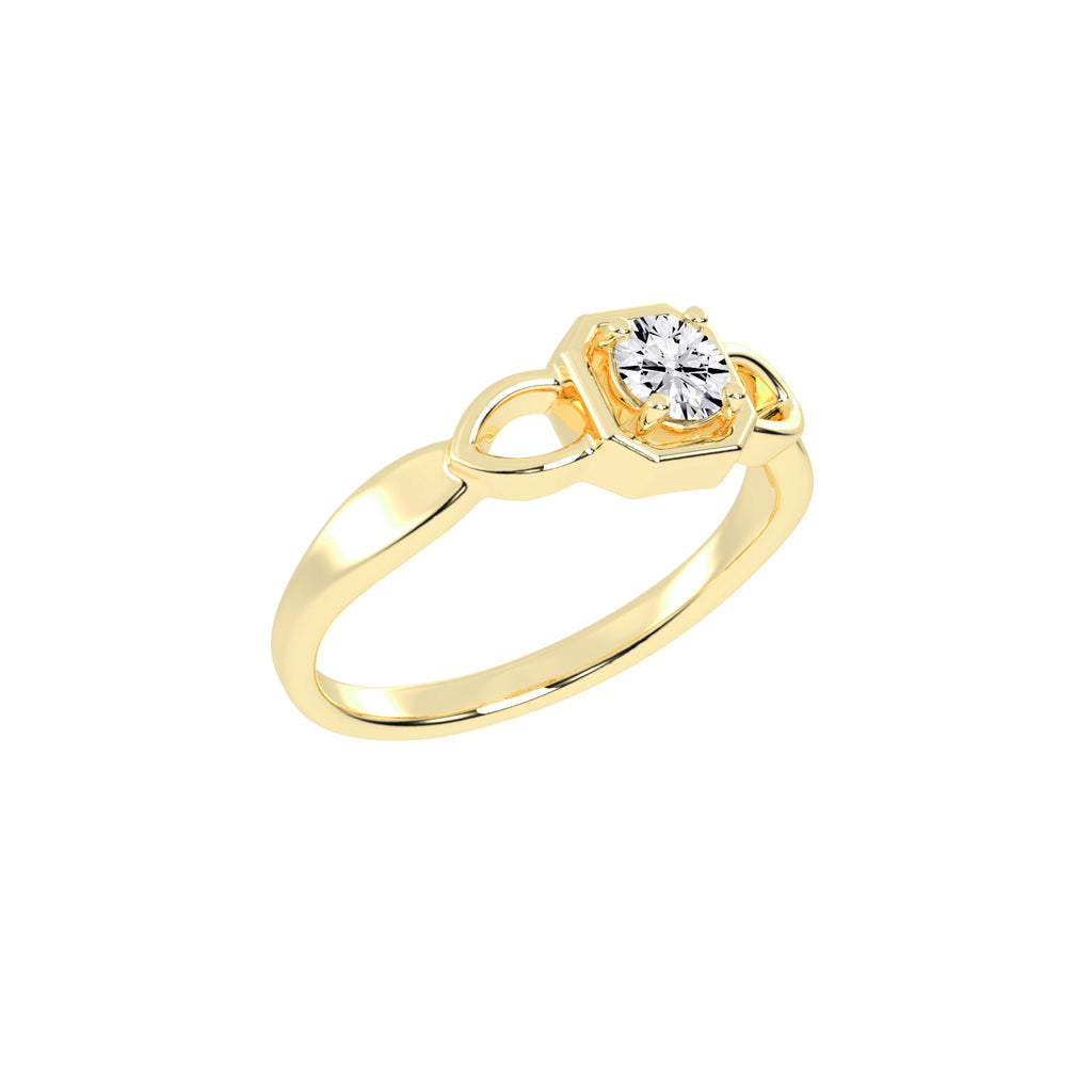 Delistreve Split shank round cut delicate lab diamond ring