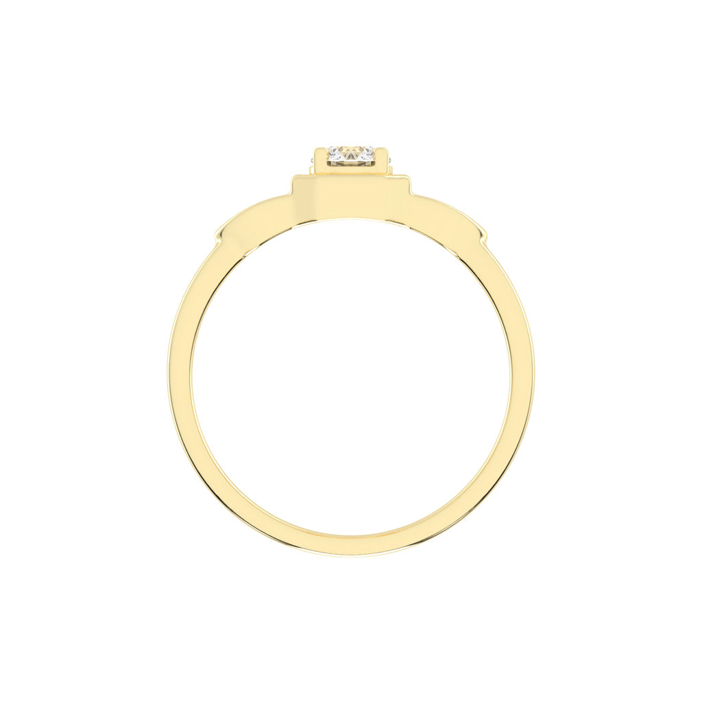 Delistreve Split shank round cut delicate lab diamond ring
