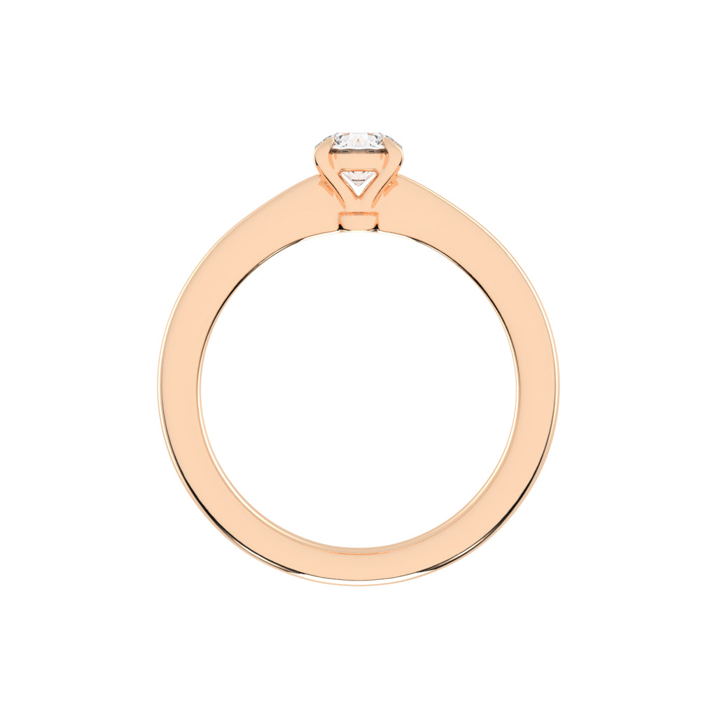 Soleria Tab Prong Round Cut Solitaire Lab Diamond Ring