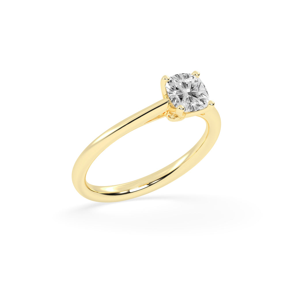 Solentria bridge accent princess cut lab diamond ring