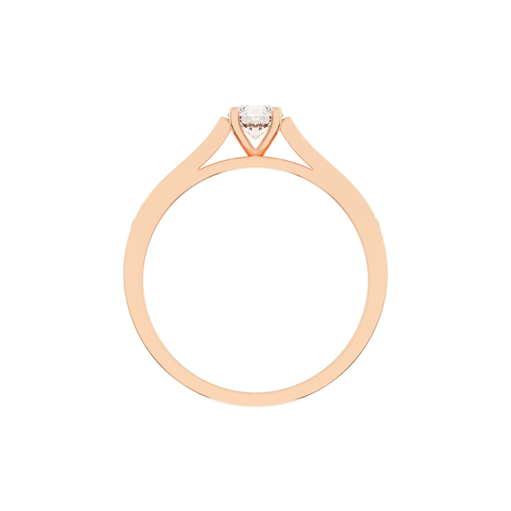 Delanova round cut delicate lab diamond ring