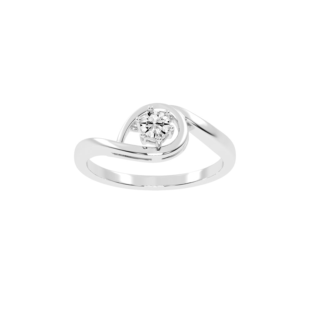 Delavia Freeform round cut delicate lab diamond ring