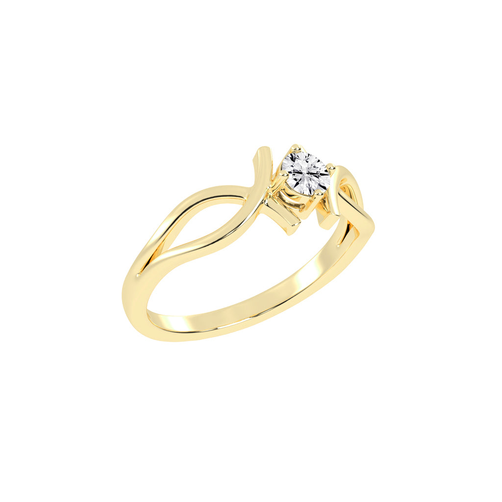 Delamura fancy round shape delicate lab diamond ring