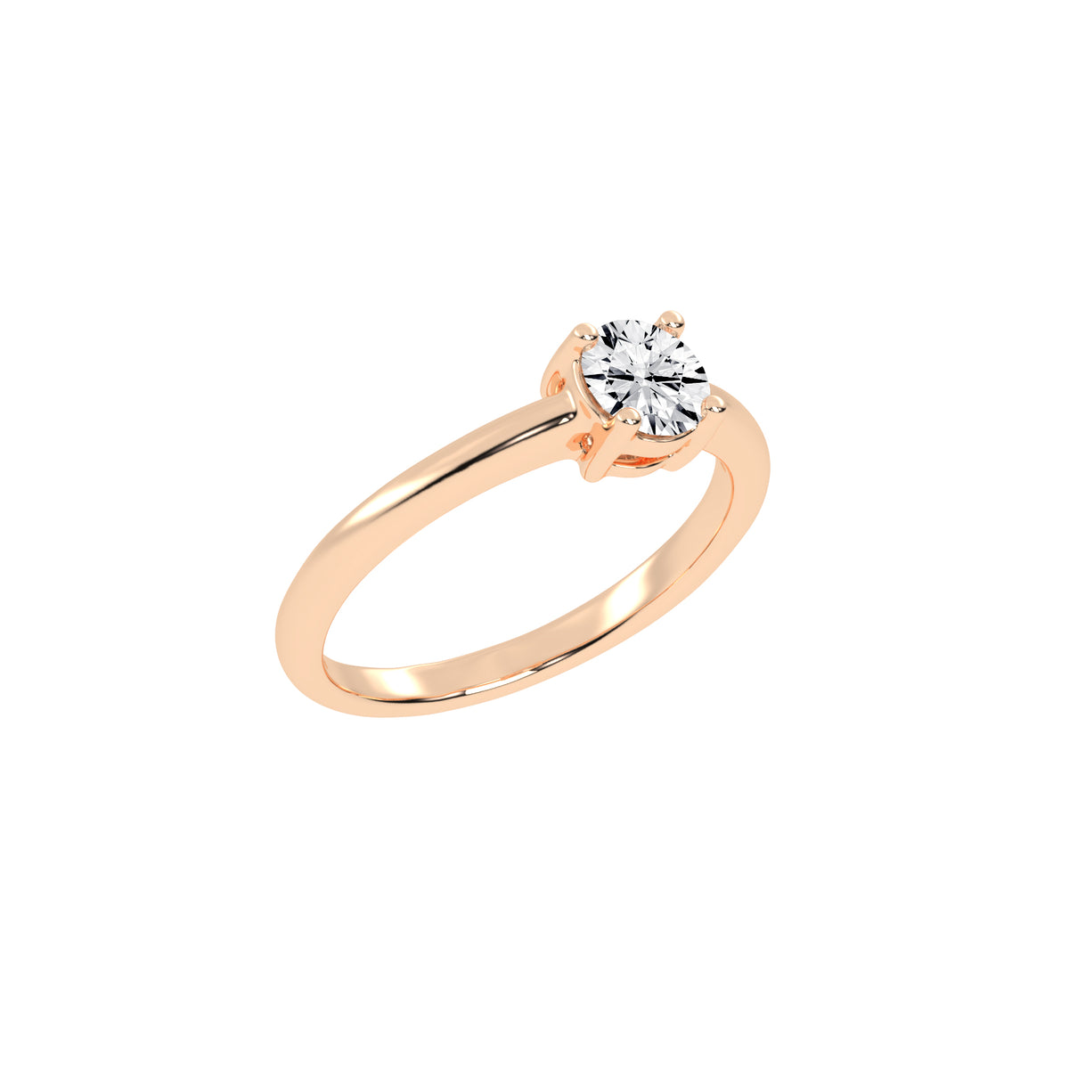Soliturella Round Cut Solitaire Lab Diamond Ring