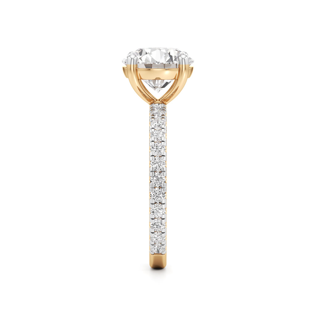 Elysian Crown Solitaire Ring