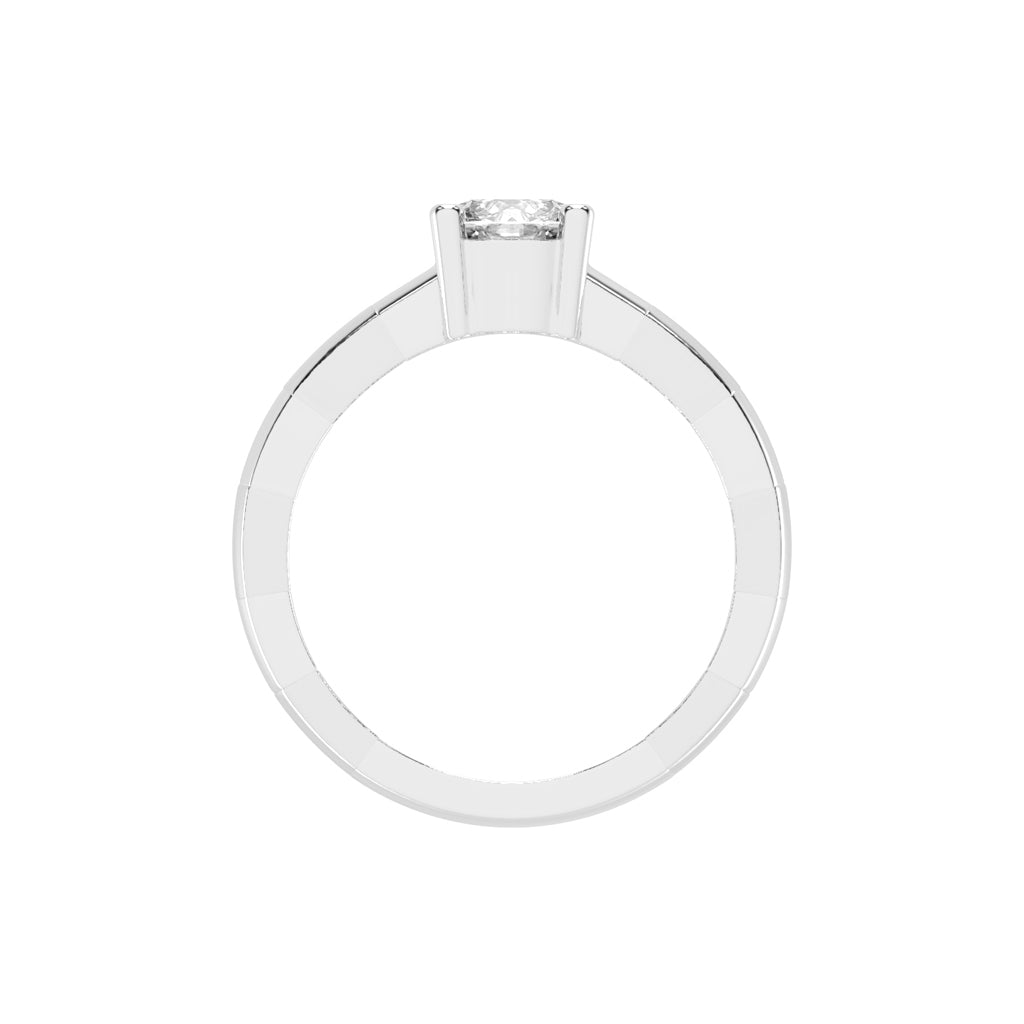 Soliare Channel Round Cut Solitaire Lab Diamond Ring