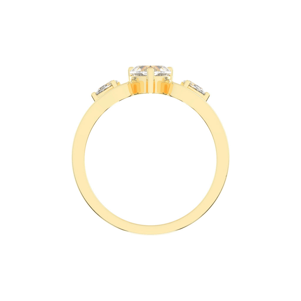 Romantic Trio Heart Ring