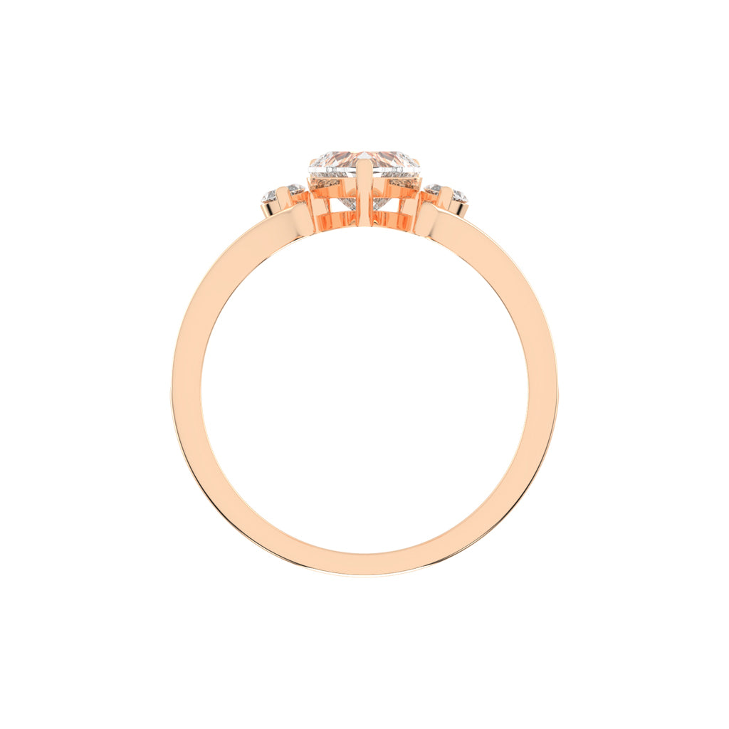 Whimsical Heart & Marquise Ring