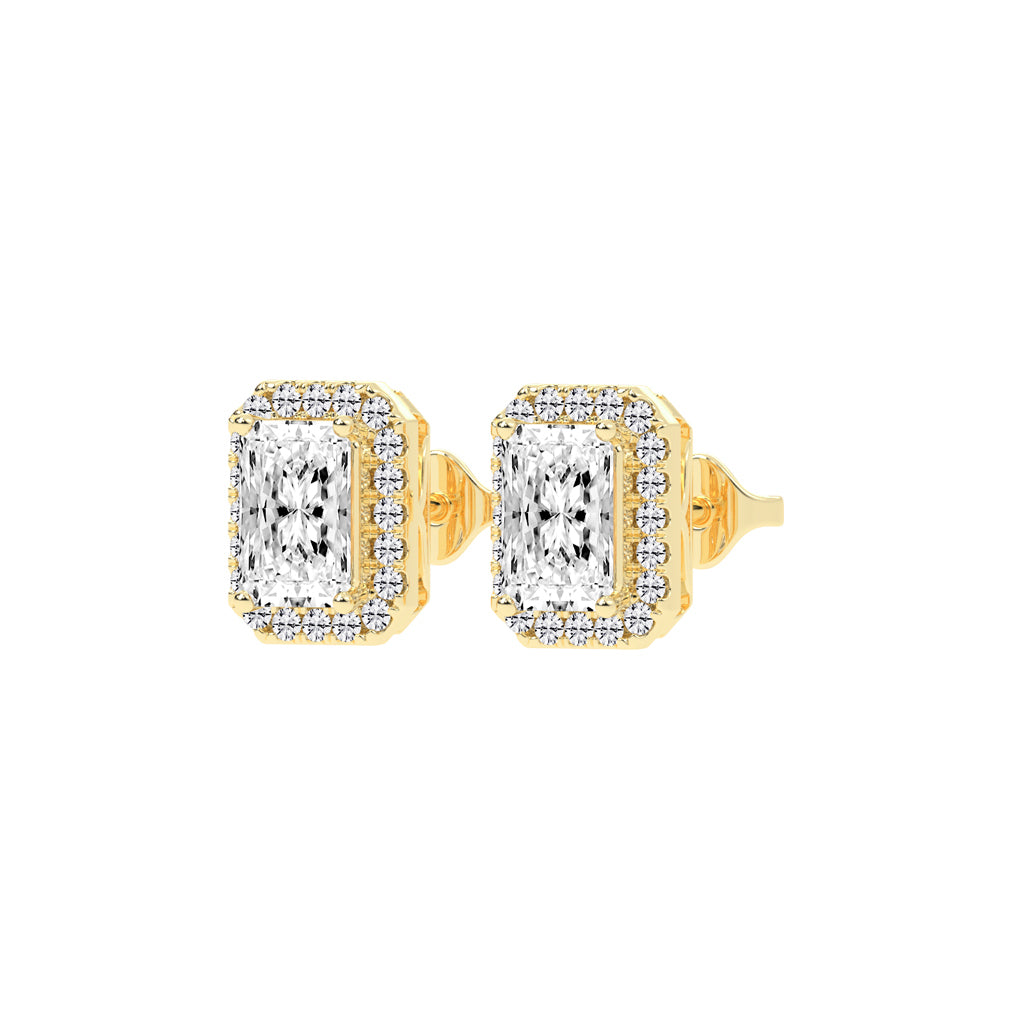 Dazzling Halo Stud Earrings