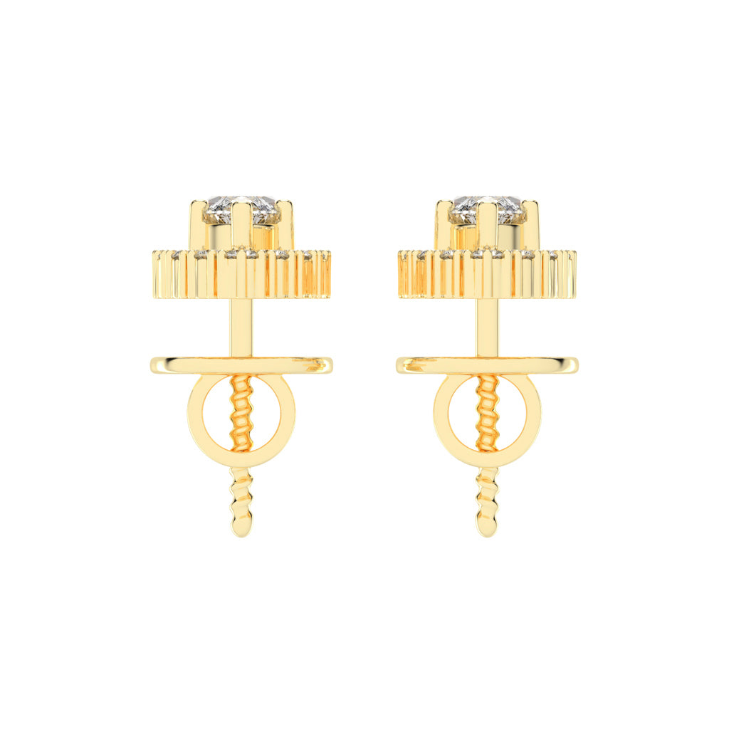 Elegant Marquise Halo Stud Earrings