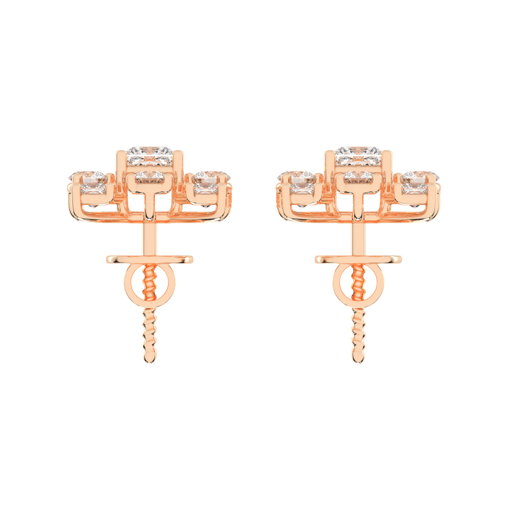 Radiance Multi-Cut Diamond Cluster Studs