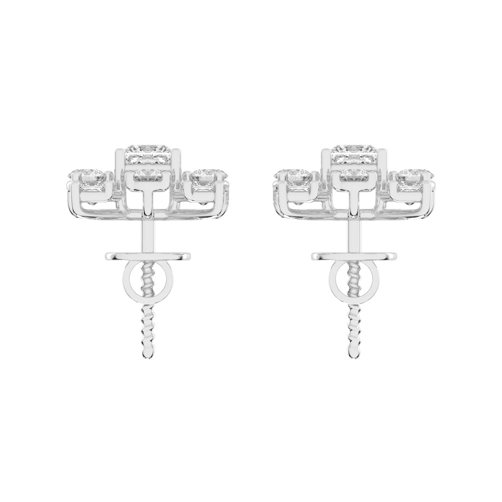 Radiance Multi-Cut Diamond Cluster Studs