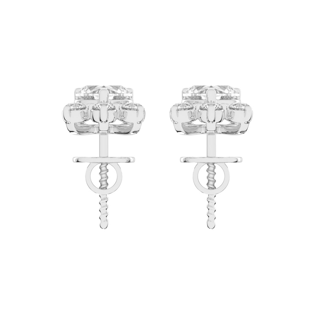 Love's Radiance Heart and Trinity Diamond Studs