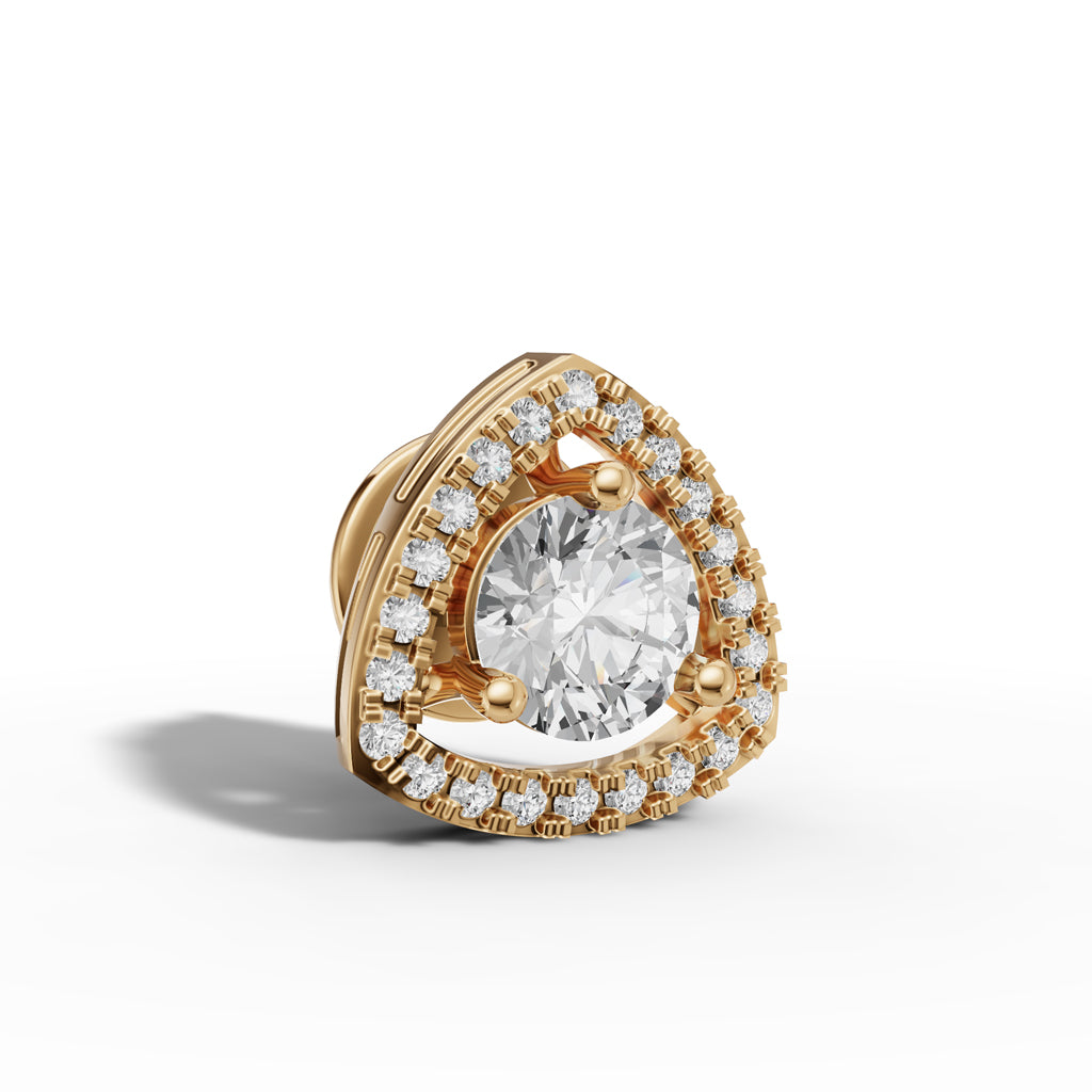 Vertex Sparkle Triangle Frame Earrings