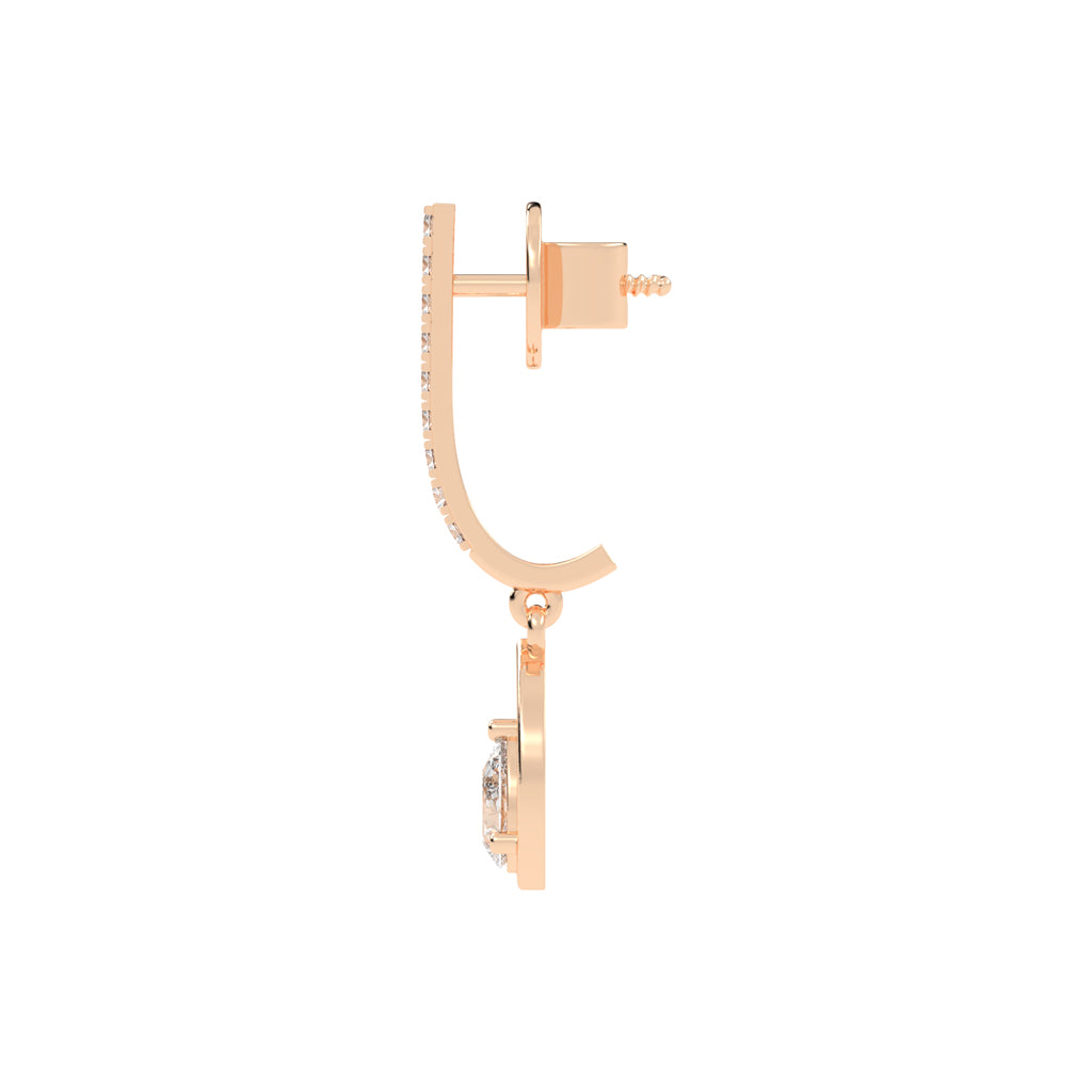 Linear Luxe Teardrop Dangle Earrings
