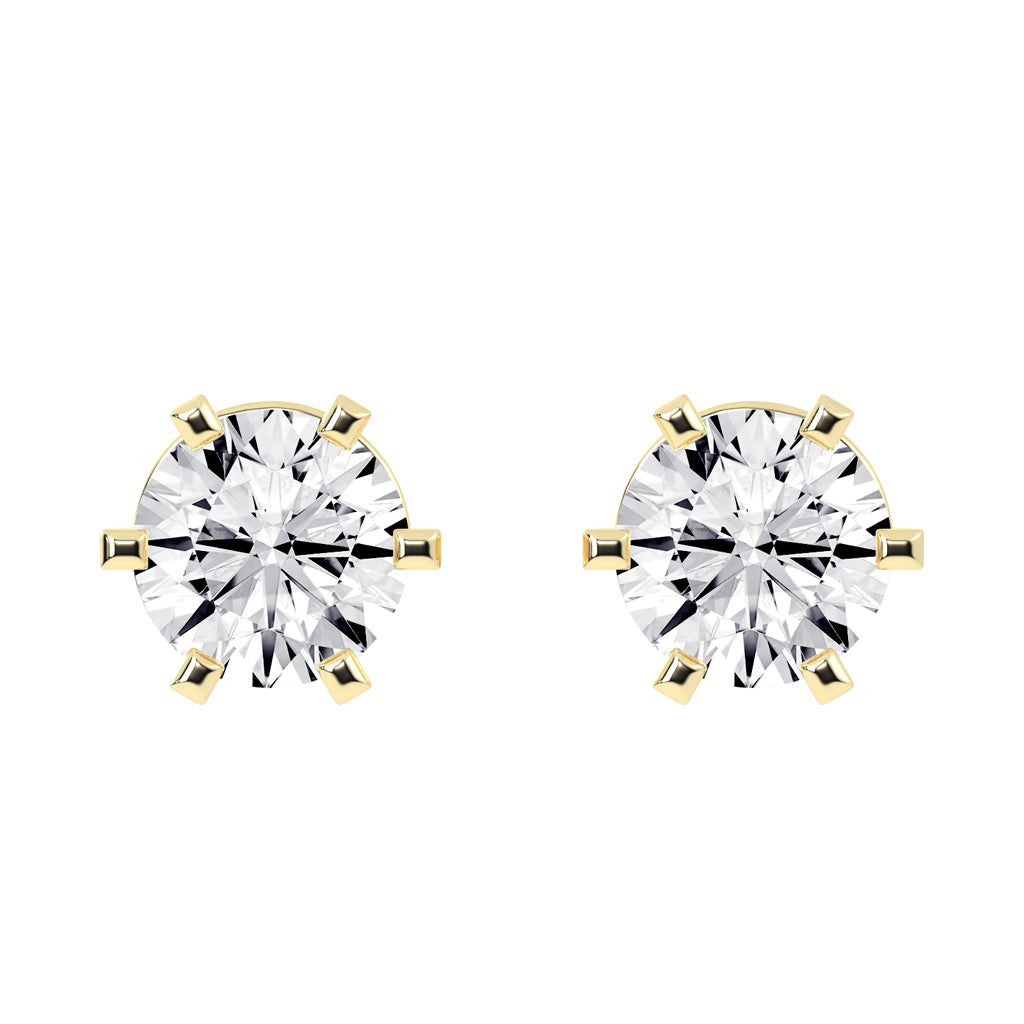 Classic Solitaire Stud Earrings