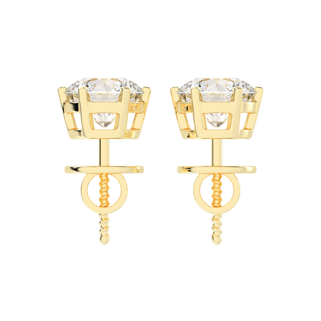 Timeless Six-Prong Round Stud Earrings