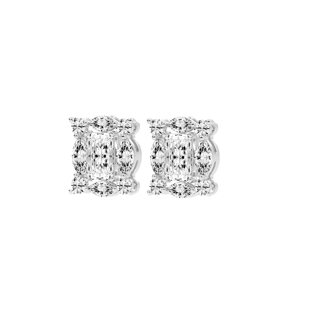 Radiant Cluster Stud Earrings