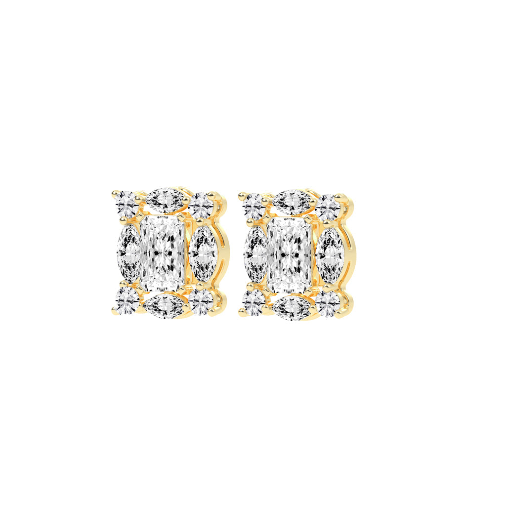 Radiant Cluster Stud Earrings