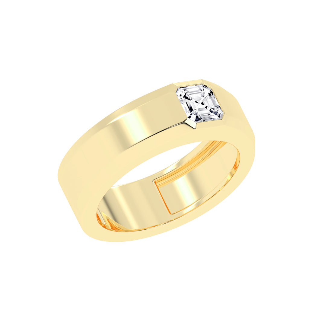 1Ct Asscher Shape Rings
