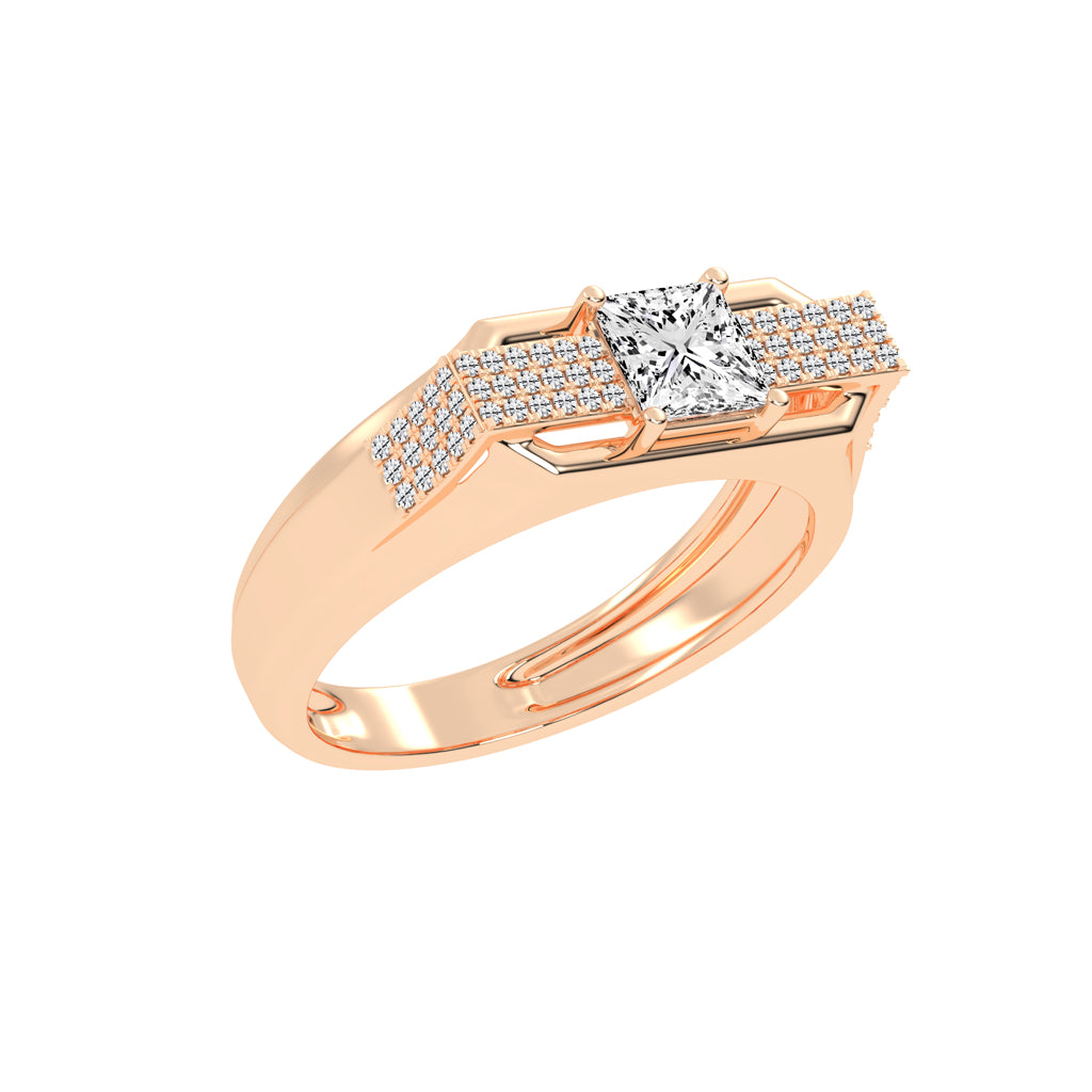 1.25Ct Princess cut Graceful Solitaire