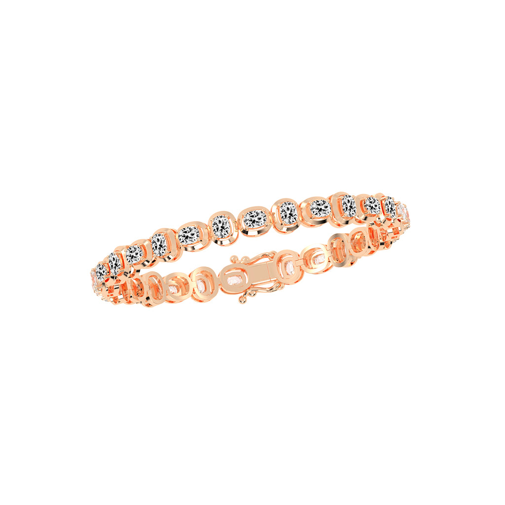 Tyra Cushion Cut Fancy Lab Diamond Bracelet