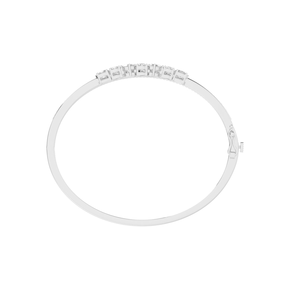 Elara 2Ct Split Oval Cut Kada Lab Diamond Bracelet