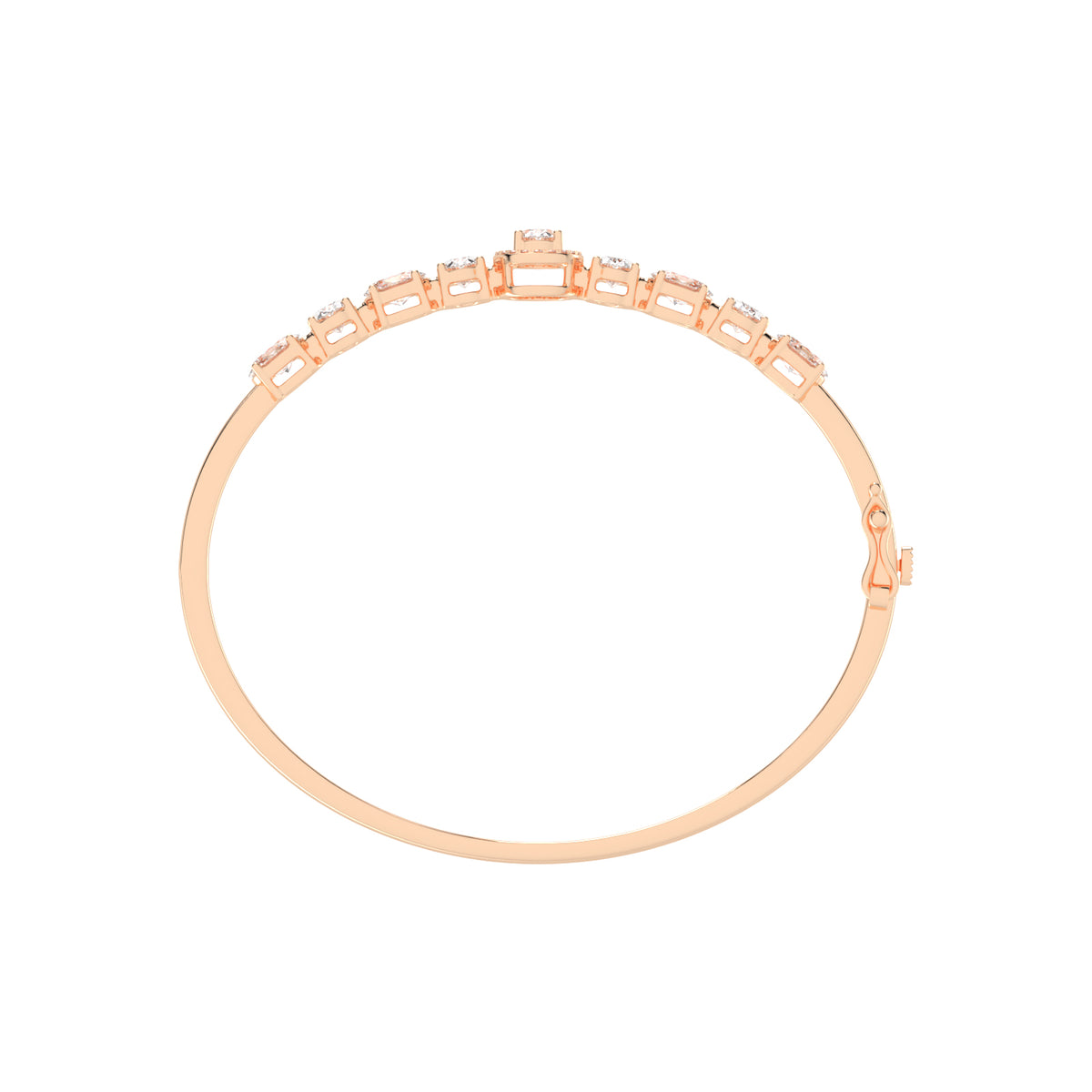 Ravina Oval Cut Kada Lab Diamond Bracelet