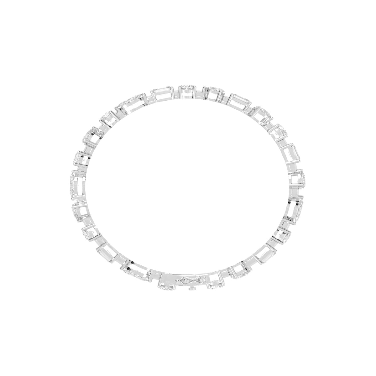 Atria 6.75Ct Miracle Setting Marquise Cut Fancy Lab Diamond Bracelet
