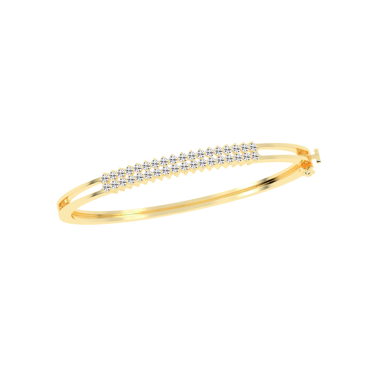 Miri 1.25Ct Two Row Round Cut Kada Lab Diamond Bracelet