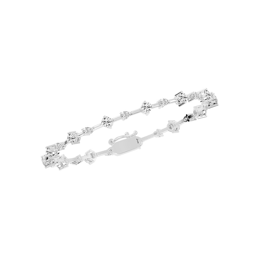 Ivory Diamond Round Cut Delicate Lab Diamond Bracelet