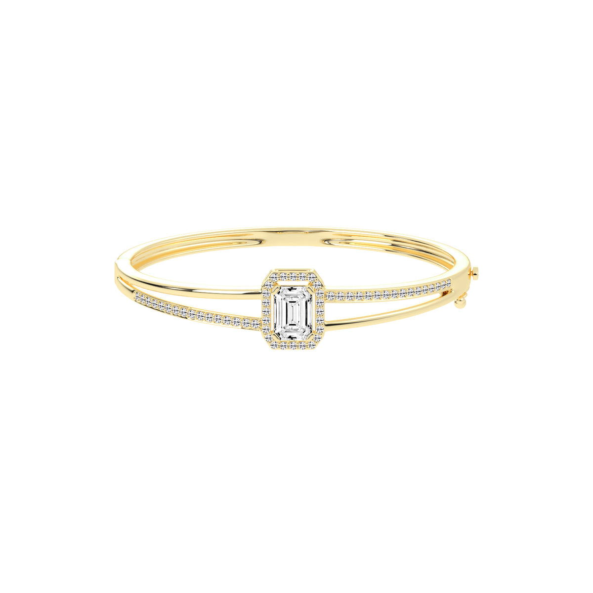 Amelina 4.25Ct Emerald Cut Kada Lab Diamond Bracelet
