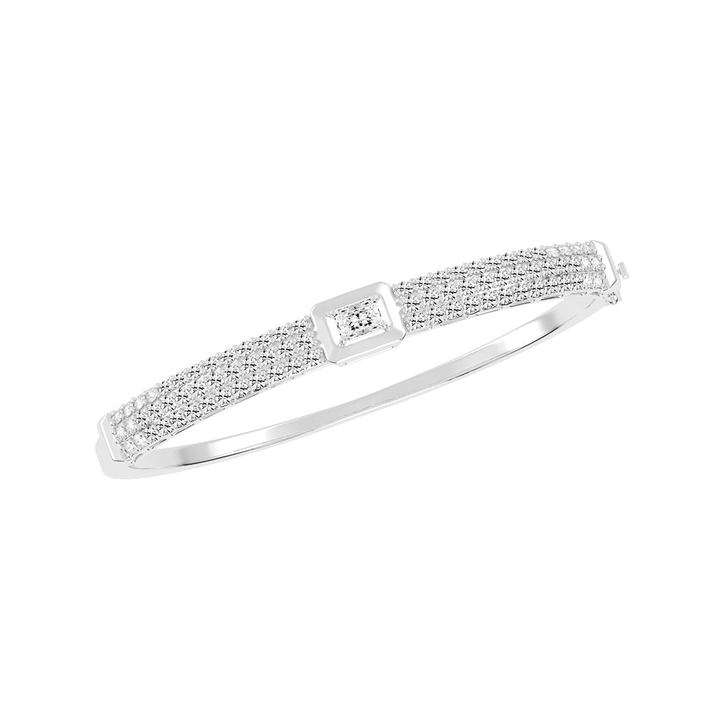 Eira 3Ct Four Row Radiant Cut Kada Lab Diamond Bracelet