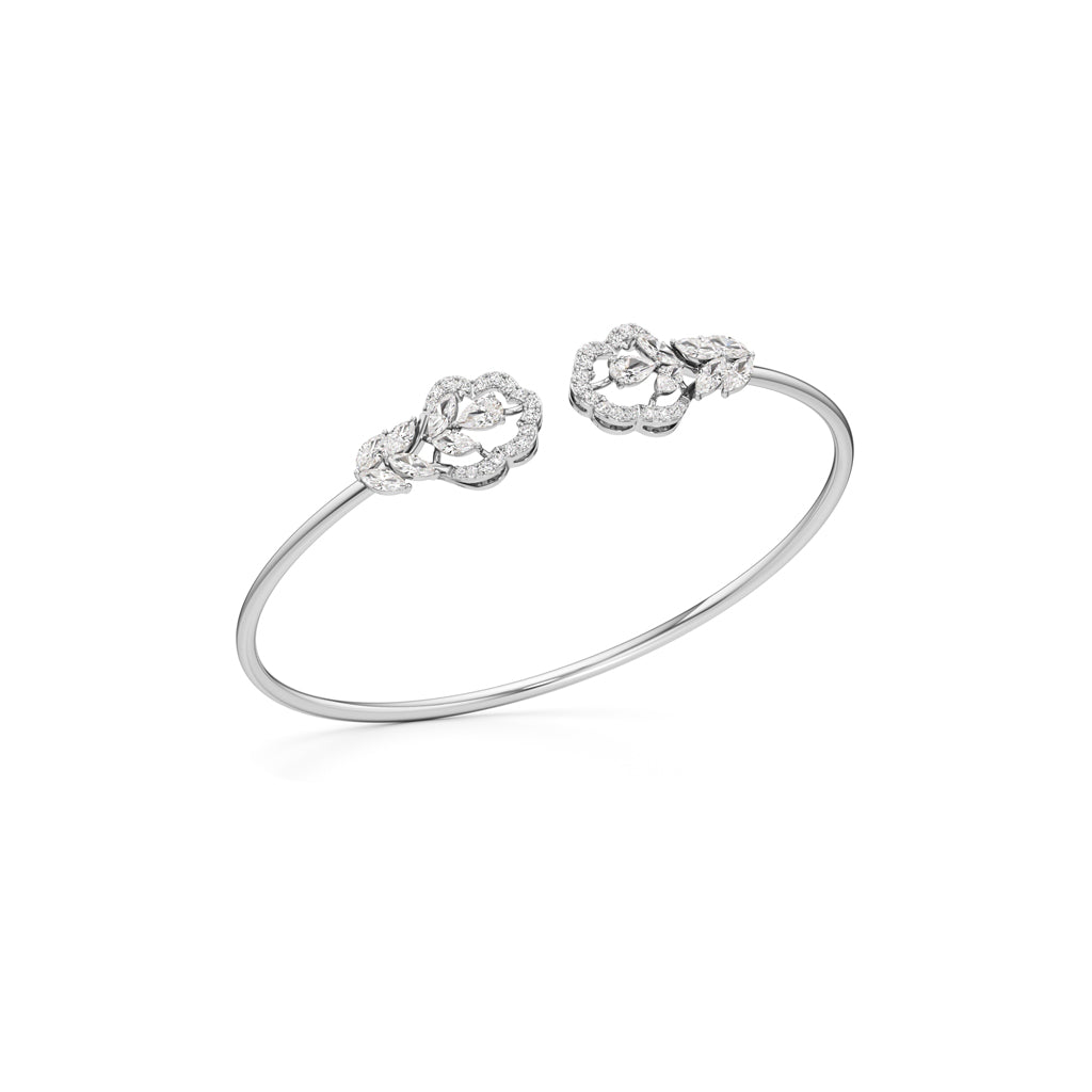 Floral Bloom Open Bracelet