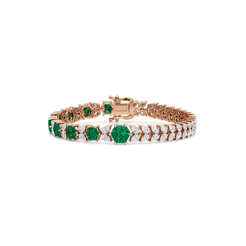 Emerald Radiance Link Bracelet