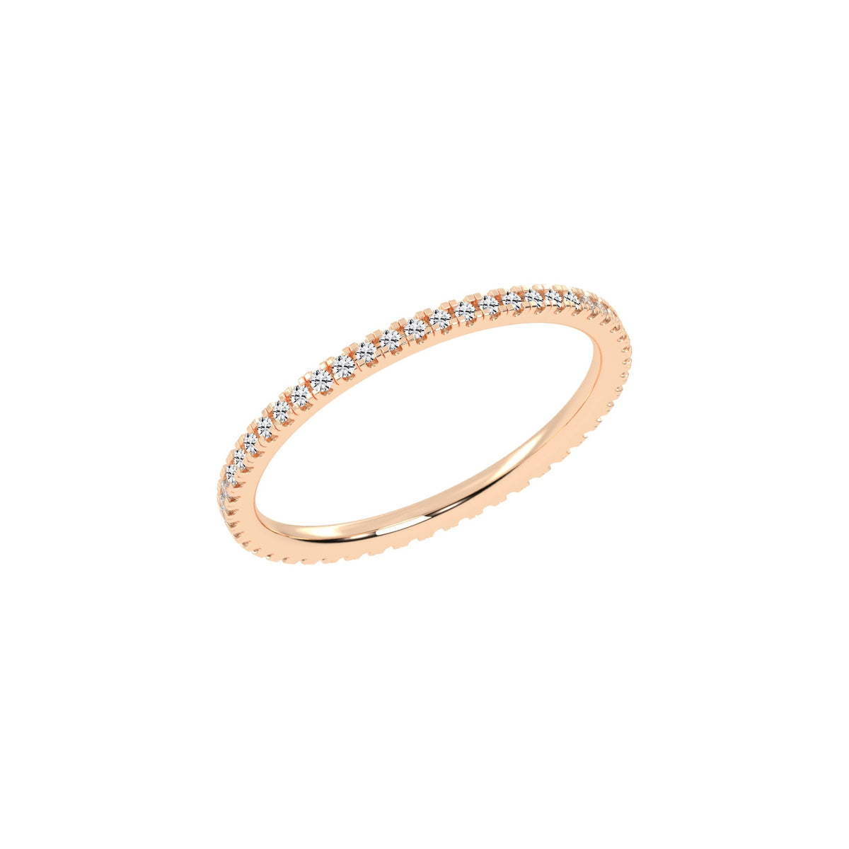 Lustria shared prong eternity lab diamond ring