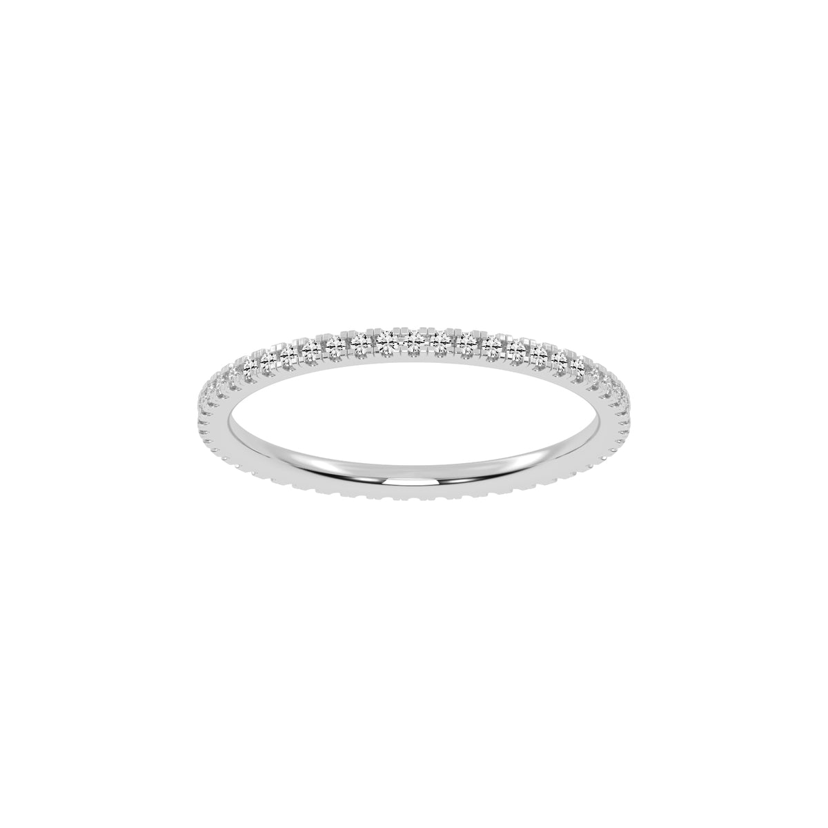 Lustria shared prong eternity lab diamond ring