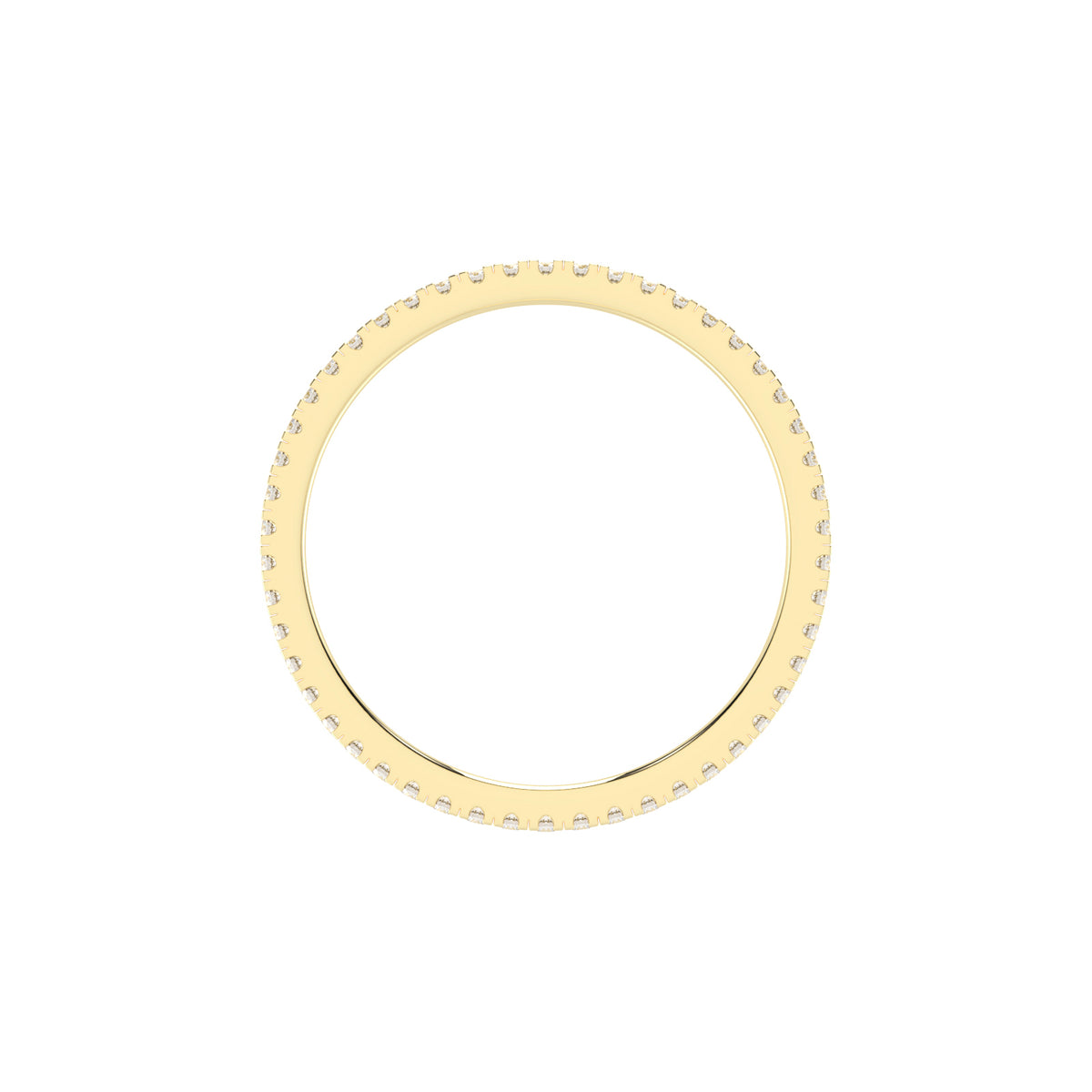 Lustria shared prong eternity lab diamond ring