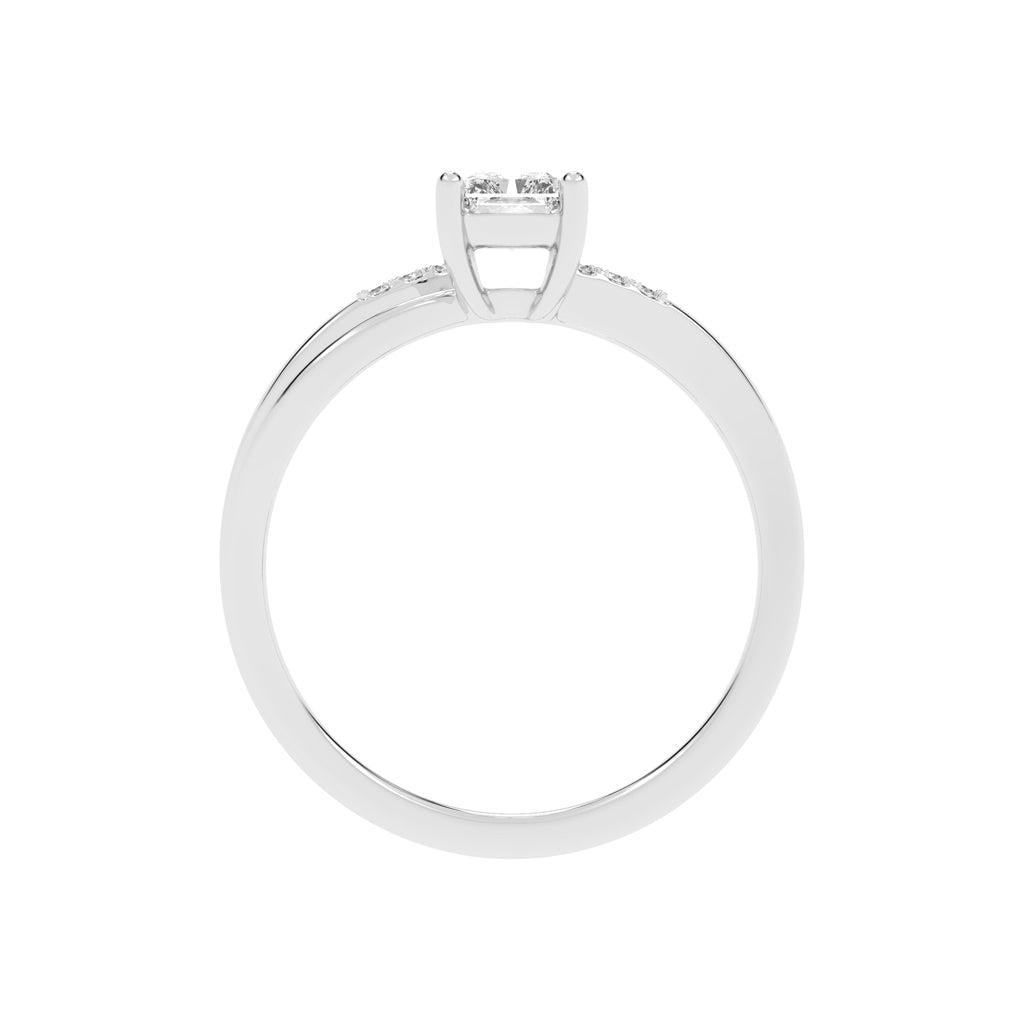 Lavenza Furay radiant cut classic lab diamond ring