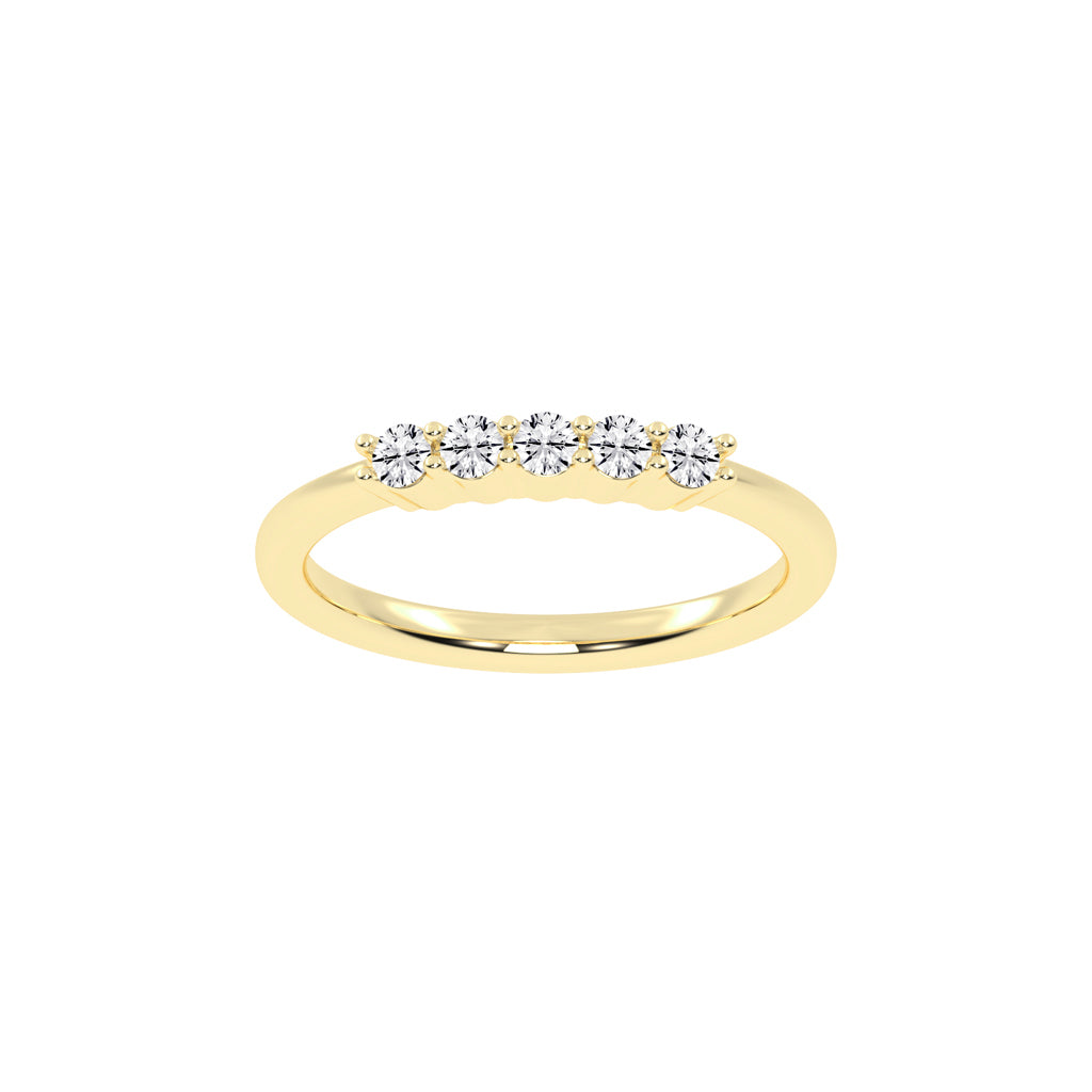 Aurelia 5 stone half eternity lab diamond ring