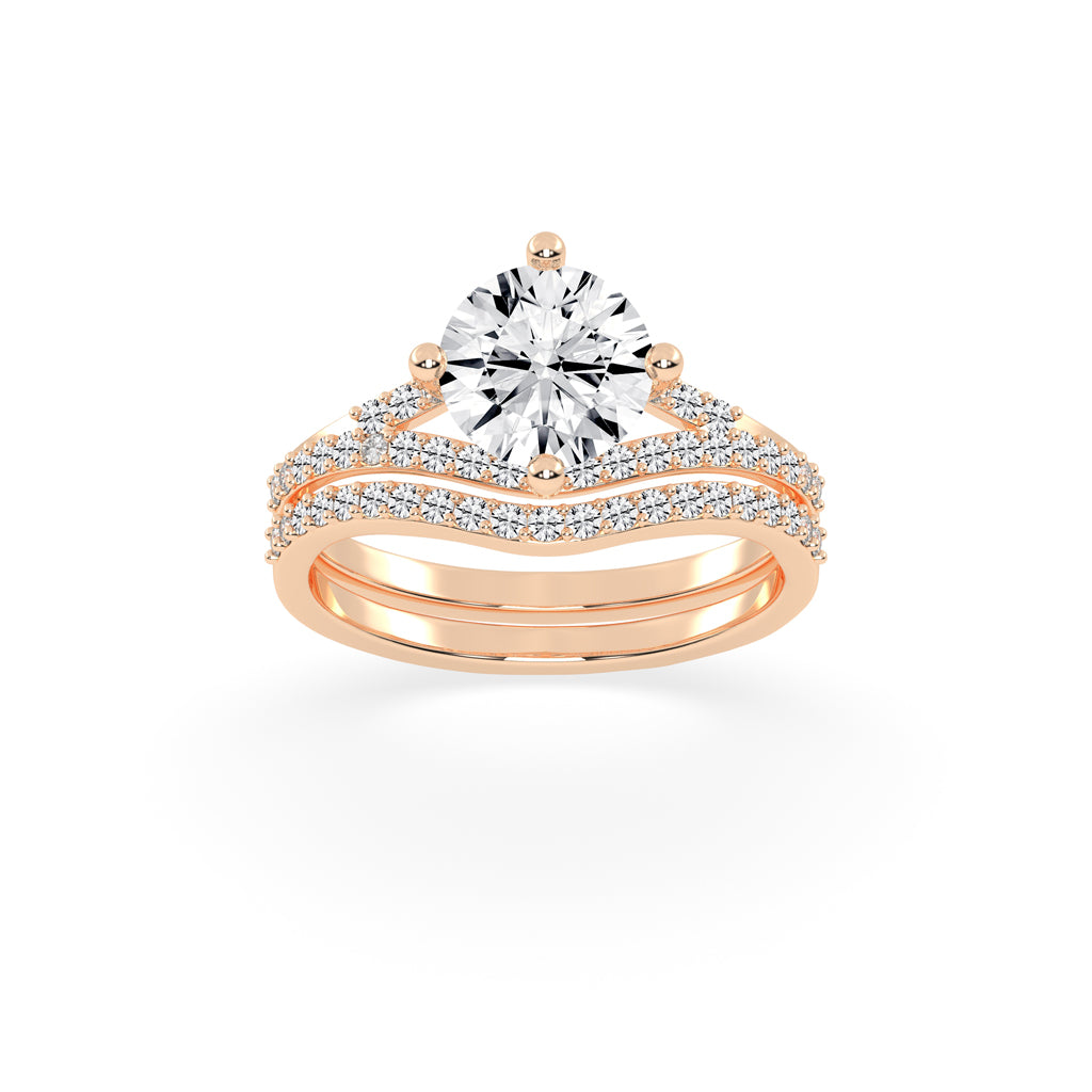 Cherivora Bridal Set Engagement Lab Diamond Ring