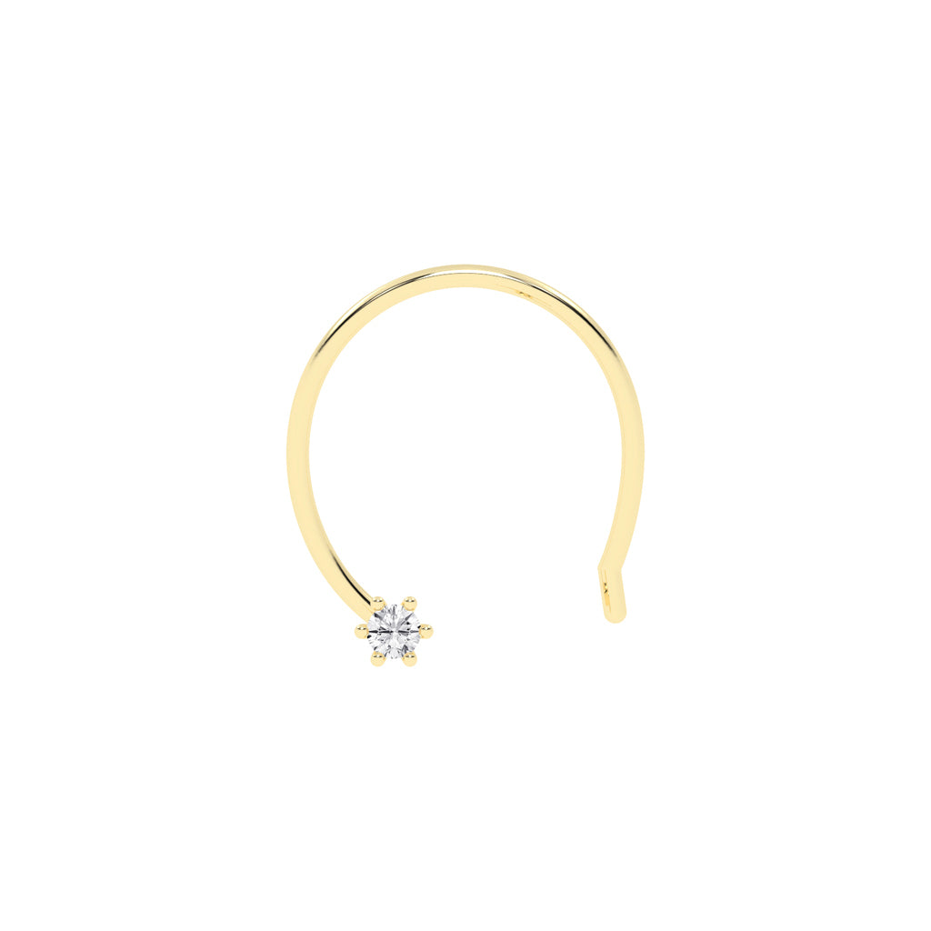 AuraFlora Diamond Nose Pin