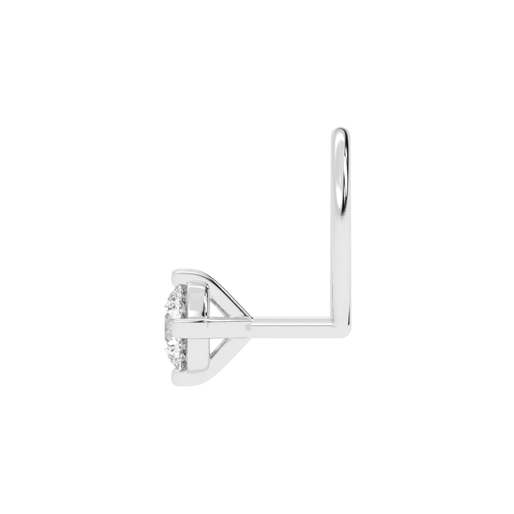 Luna Spark Round Diamond Nose Pin