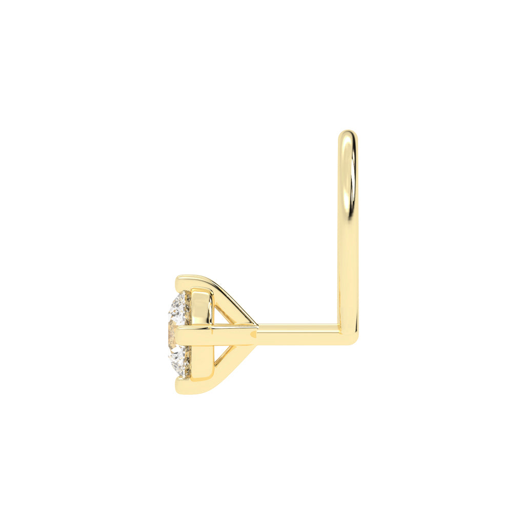 Luna Spark Round Diamond Nose Pin