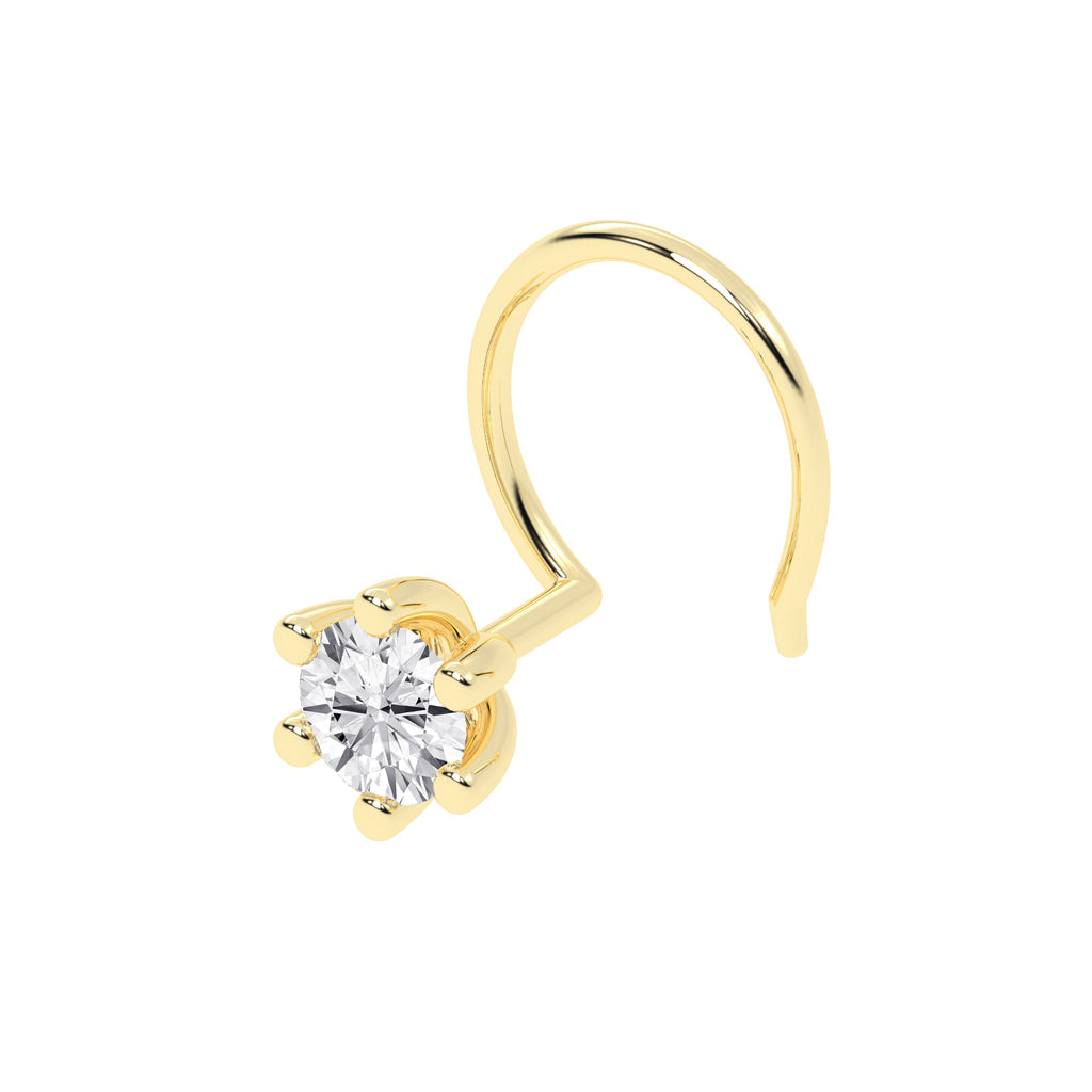 Celeste Bloom Floral Spark Diamond Nose Pin
